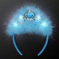Blue Princess Crown Headband with Flashing LEDs